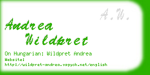 andrea wildpret business card